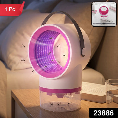 Wukusy portable electric USB mosquito killer lamp with handle and suction trap, designed to attract and trap mosquitoes indoors.