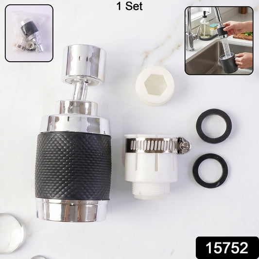 Wukusy kitchen water faucet sprayer with 360-degree rotatable tap extender and nozzle for sink, 1-piece set
