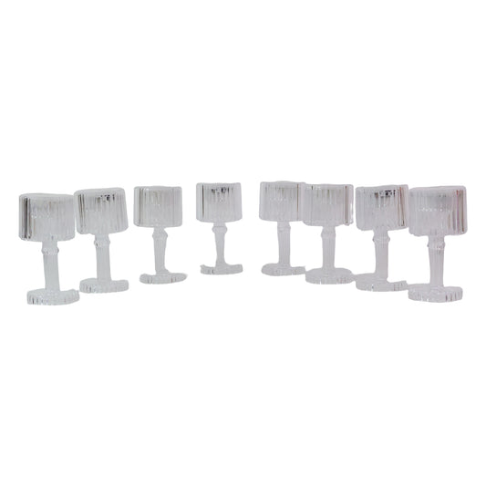 Set of 8 Wukusy LED crystal-effect table lamps for home decor, featuring elegant crystal-like design and warm lighting.