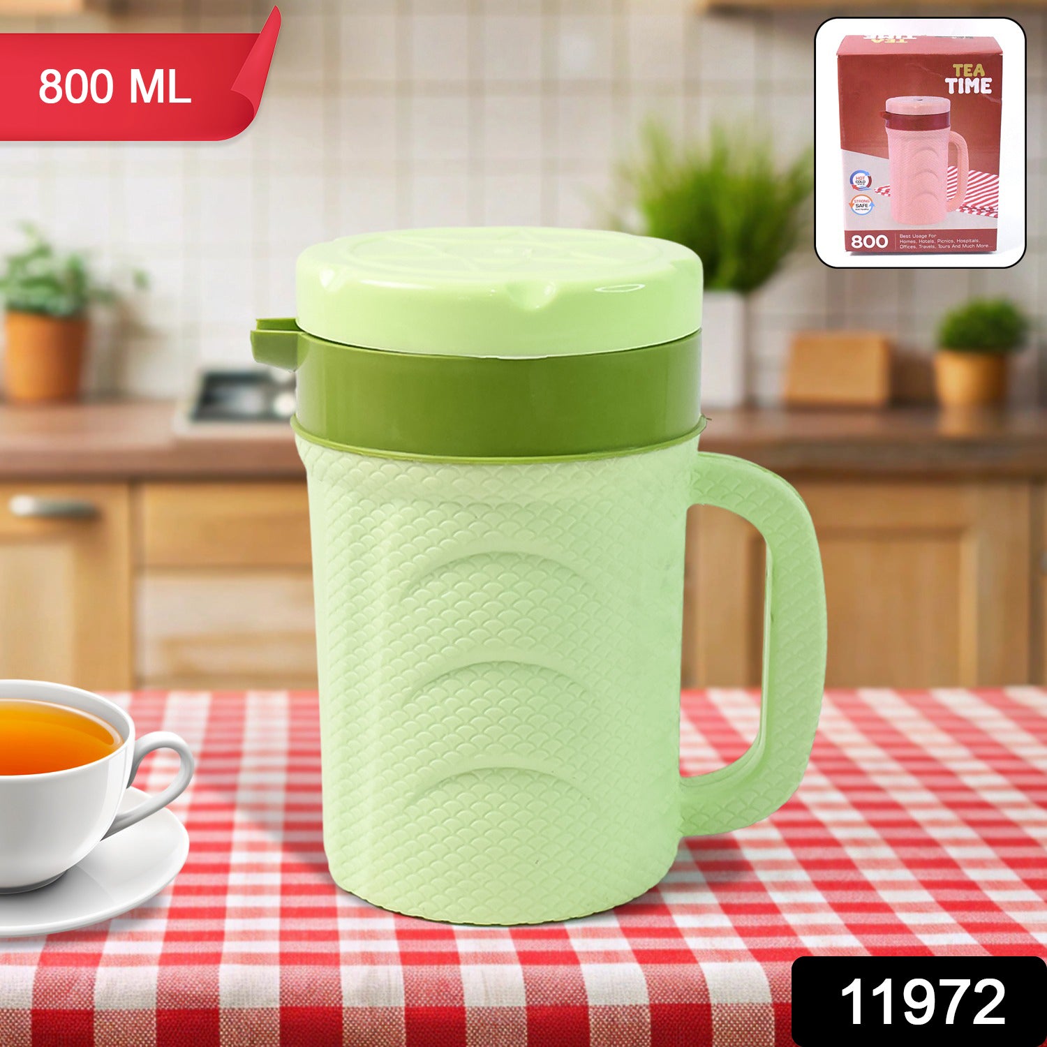 Wukusy insulated thermos flask for hot beverages, 800ml capacity, designed for home and kitchen use.