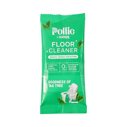 Pollic Kadam concentrated floor cleaner sachet by Wukusy with tea tree fragrance, 50g, for effective home floor cleaning.