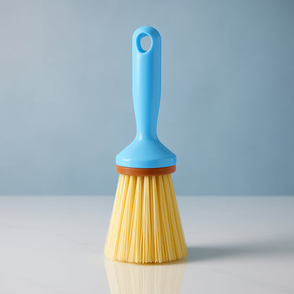 Wukusy multi-purpose plastic cleaning brush with short handle, featuring stiff bristles for scrubbing various surfaces