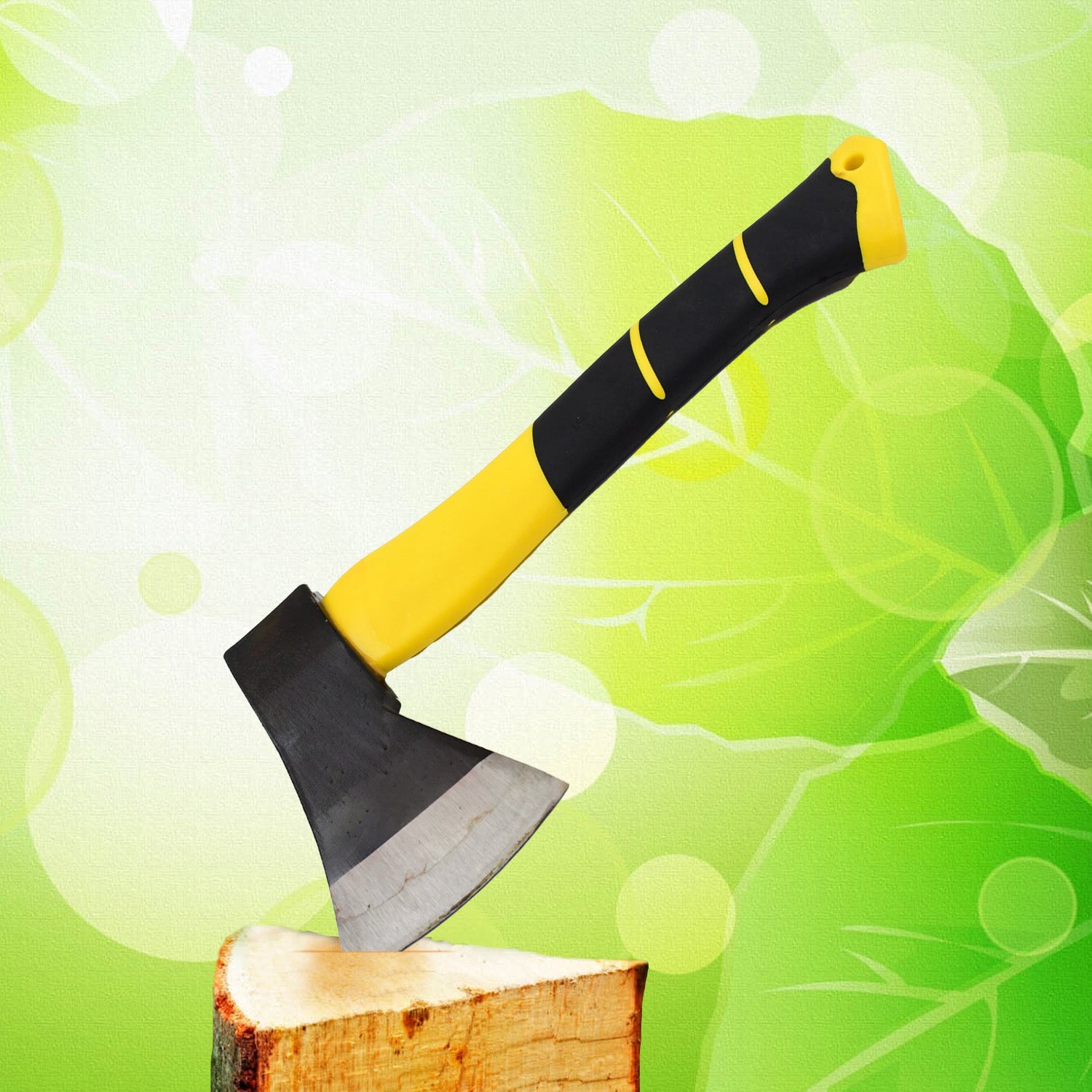 Wukusy gardening hatchet axe and pick axe, 537g, outdoor gardening tool with wooden handle and metal blade for yard work