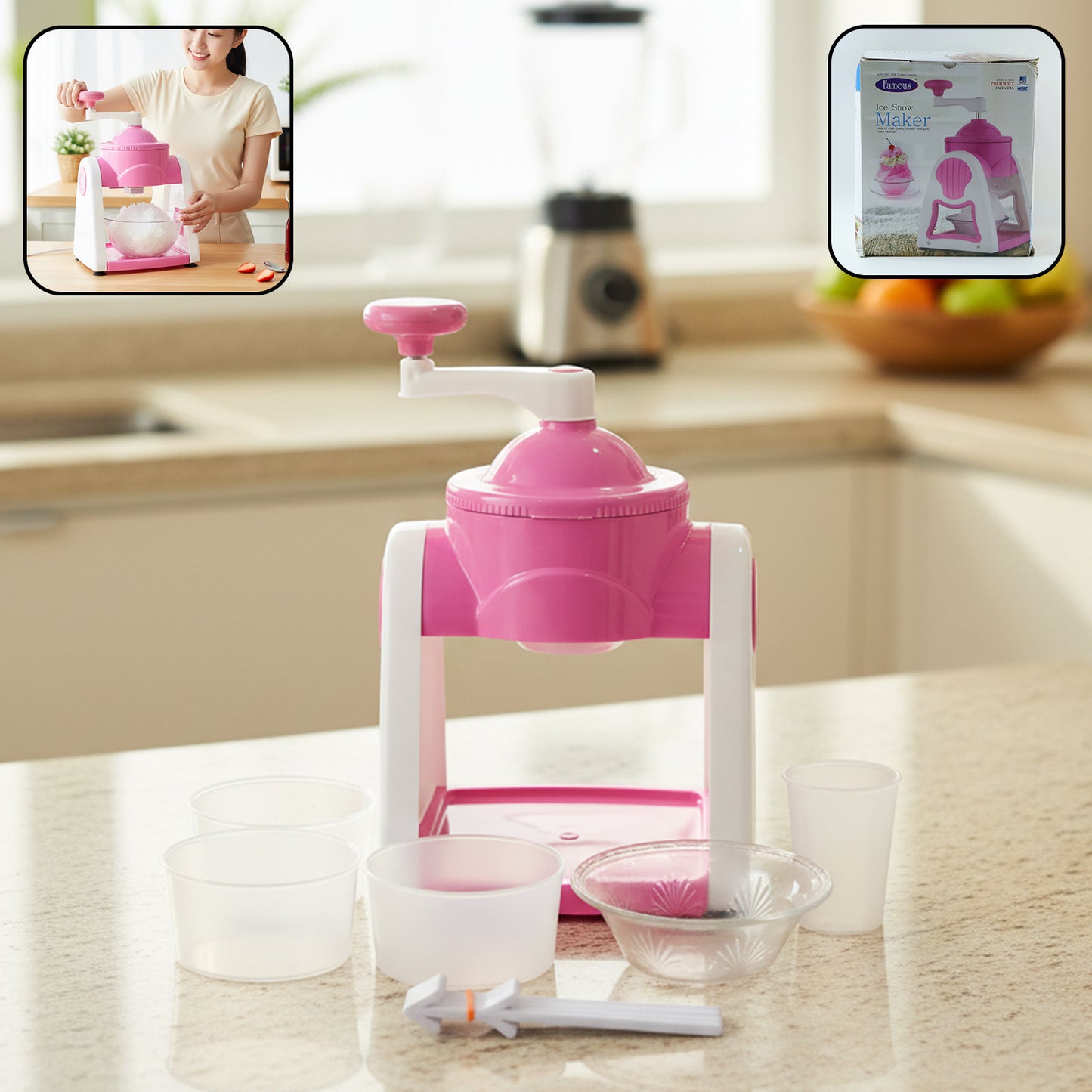 Pink Wukusy manual Gola maker tool with textured surface for creating fabric loops and trims.