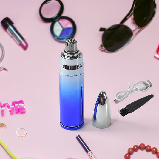 Wukusy electric nose hair trimmer for men and women, compact clipper for nose, ear, and eyebrow hair grooming.
