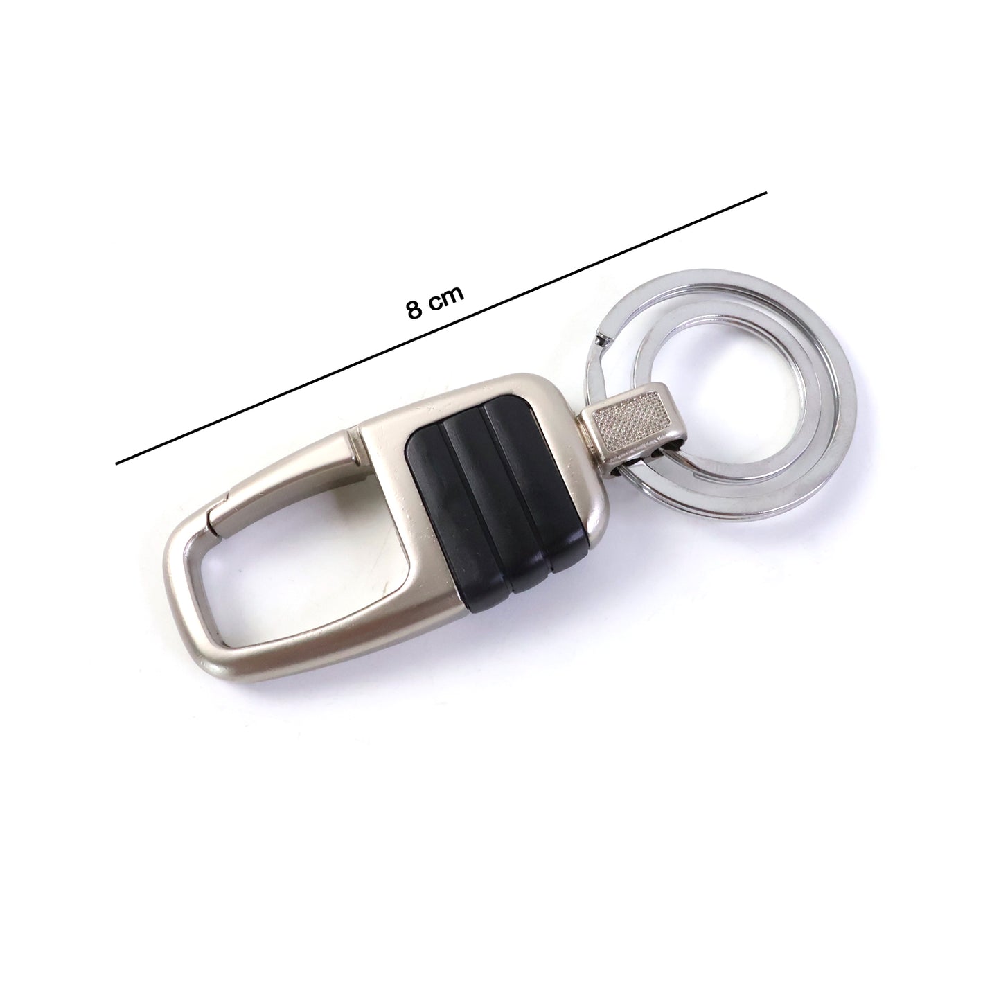 Wukusy premium metal key holder with carabiner clip, compact and durable key organizer for everyday use
