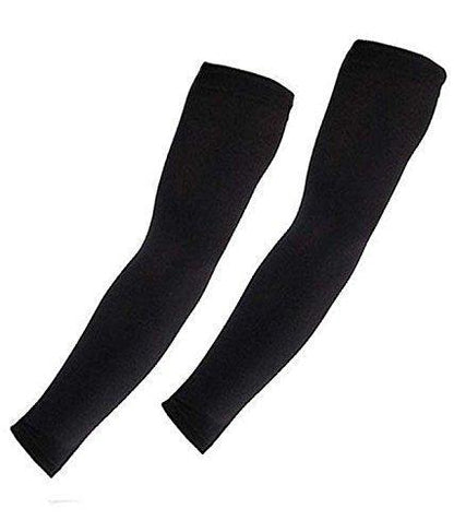Wukusy 1358 multipurpose all-weather arm sleeves for sports and outdoor activities, shown on a person in outdoor setting