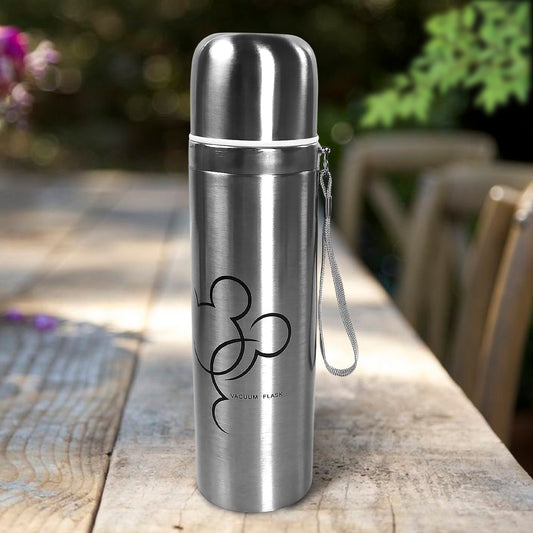 Wukusy 500ml stainless steel vacuum water bottle with a sleek design and secure lid for keeping drinks hot or cold.