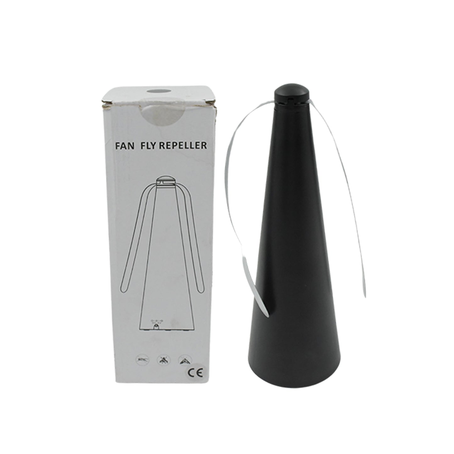 Wukusy 8416 fly protection fan, portable insect fly fan with battery and USB operation, ideal for indoor and outdoor use