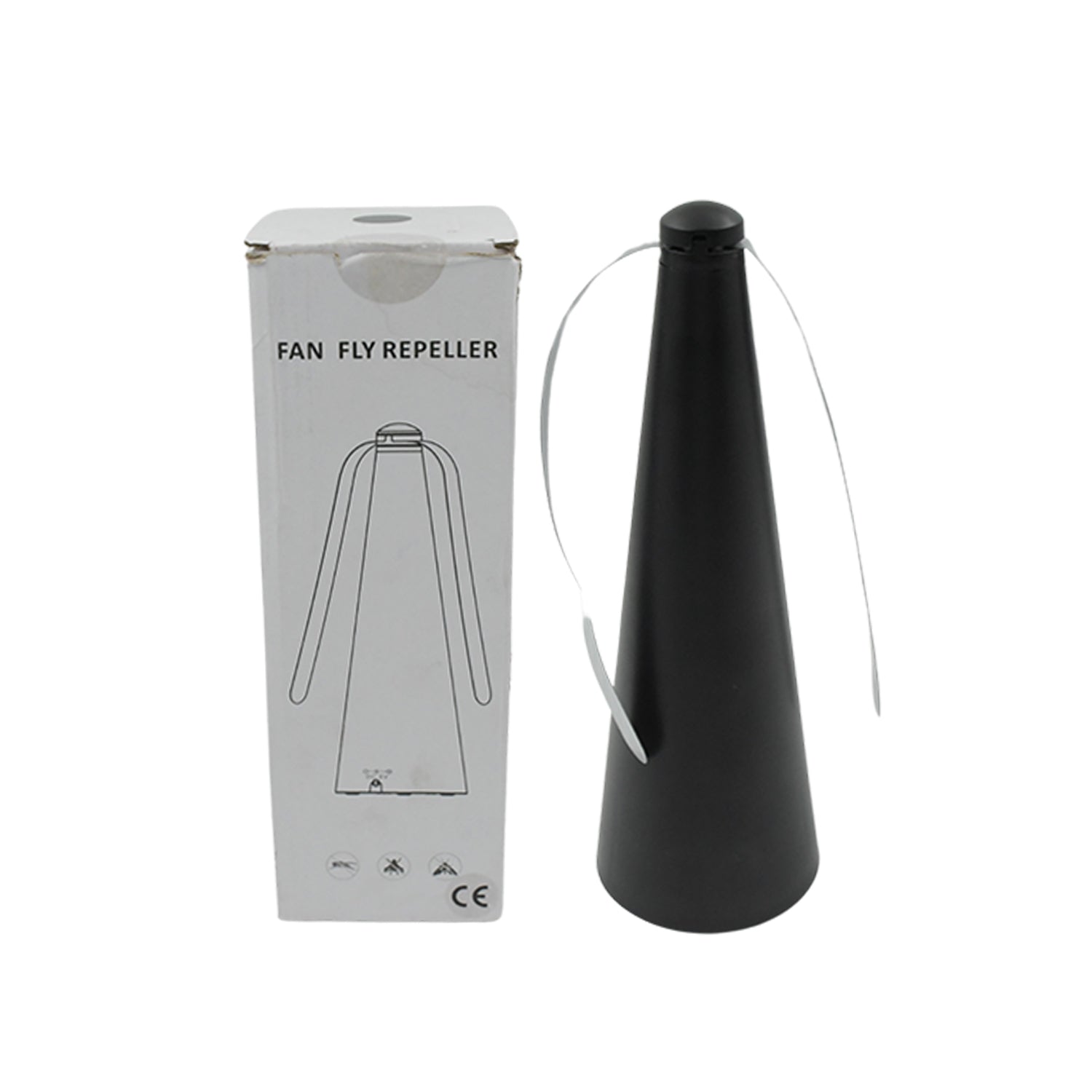 Wukusy 8416 fly protection fan, portable insect fly fan with battery and USB operation, ideal for indoor and outdoor use