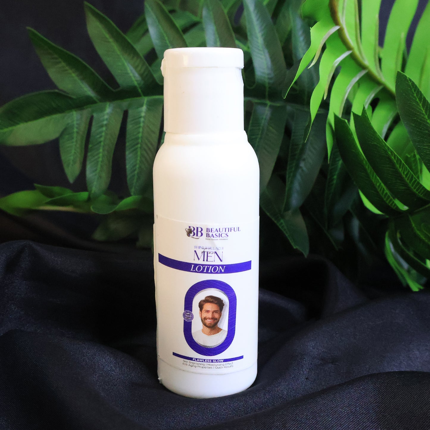 Wukusy Beautiful Basics men's bleach cream kit with two tubes of bleaching cream and applicator spatula on white background.