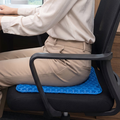 Wukusy honeycomb gel egg sit cushion for office chair, car seat, and home use, featuring a breathable honeycomb design for comfort