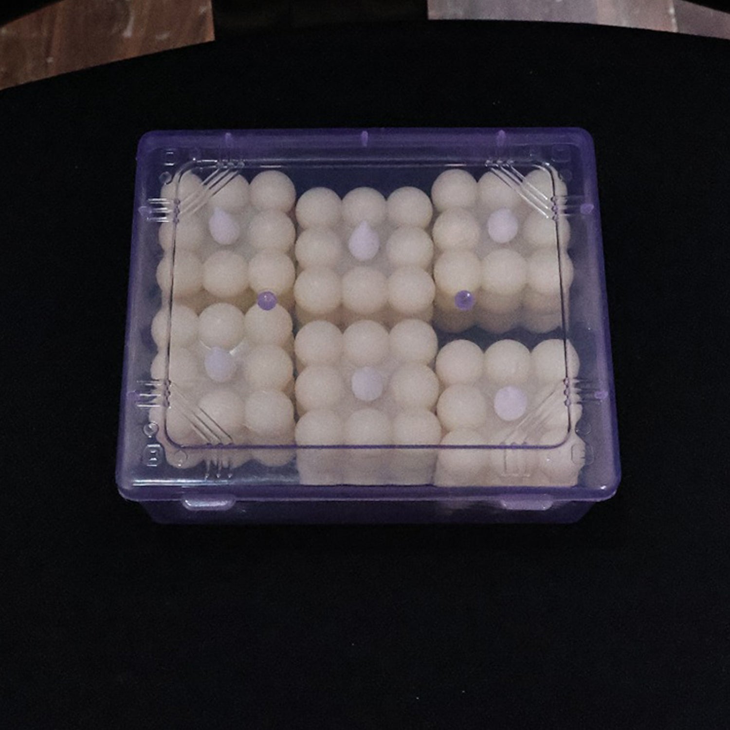 Set of six decorative LED bubble candles by Wukusy, home decor with glowing, bubble-style design for ambient lighting.