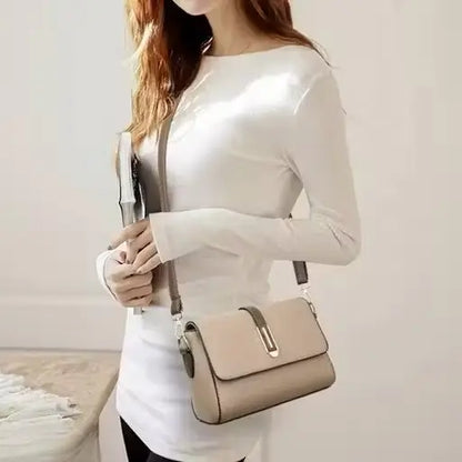 Ekom leather sling bag for women, stylish crossbody purse with adjustable strap and compact design for everyday use