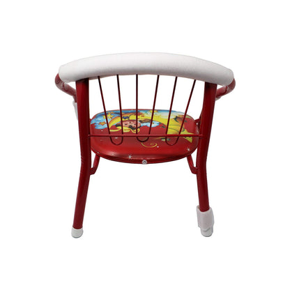 Multicolor cartoon design baby chair by Wukusy with soft cushion and metal backrest frame, perfect for toddlers, set of 4.