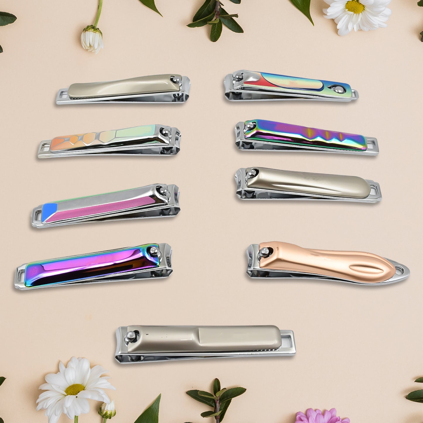 Wukusy stainless steel folding large nail clipper with built-in nail file, portable and suitable for health care grooming needs.