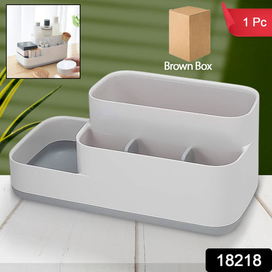 Wukusy plastic multipurpose bathroom desk organizer with five compartments for storage and organization of toiletries and office supplies