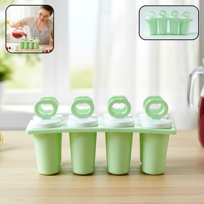 Wukusy Prexo plastic ice cream popsicle maker set with 8 colorful molds for homemade frozen treats.
