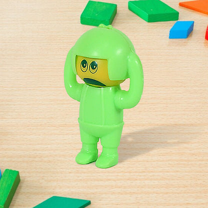 Wukusy cute face expression changer toy for kids, colorful plastic toy with adjustable facial expressions and playful design