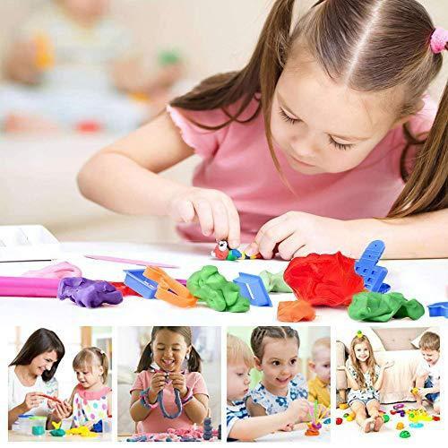 Wukusy 1915 Non-toxic Creative Dough Clay set with 5 colorful packs, suitable for kids' toy and craft activities.