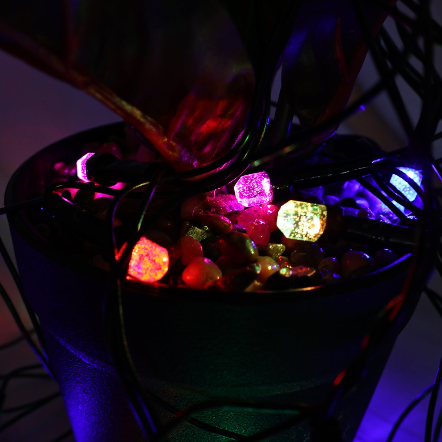 Wukusy 8-meter LED decorative string fairy lights for home decor, featuring warm glowing bulbs on a flexible wire.