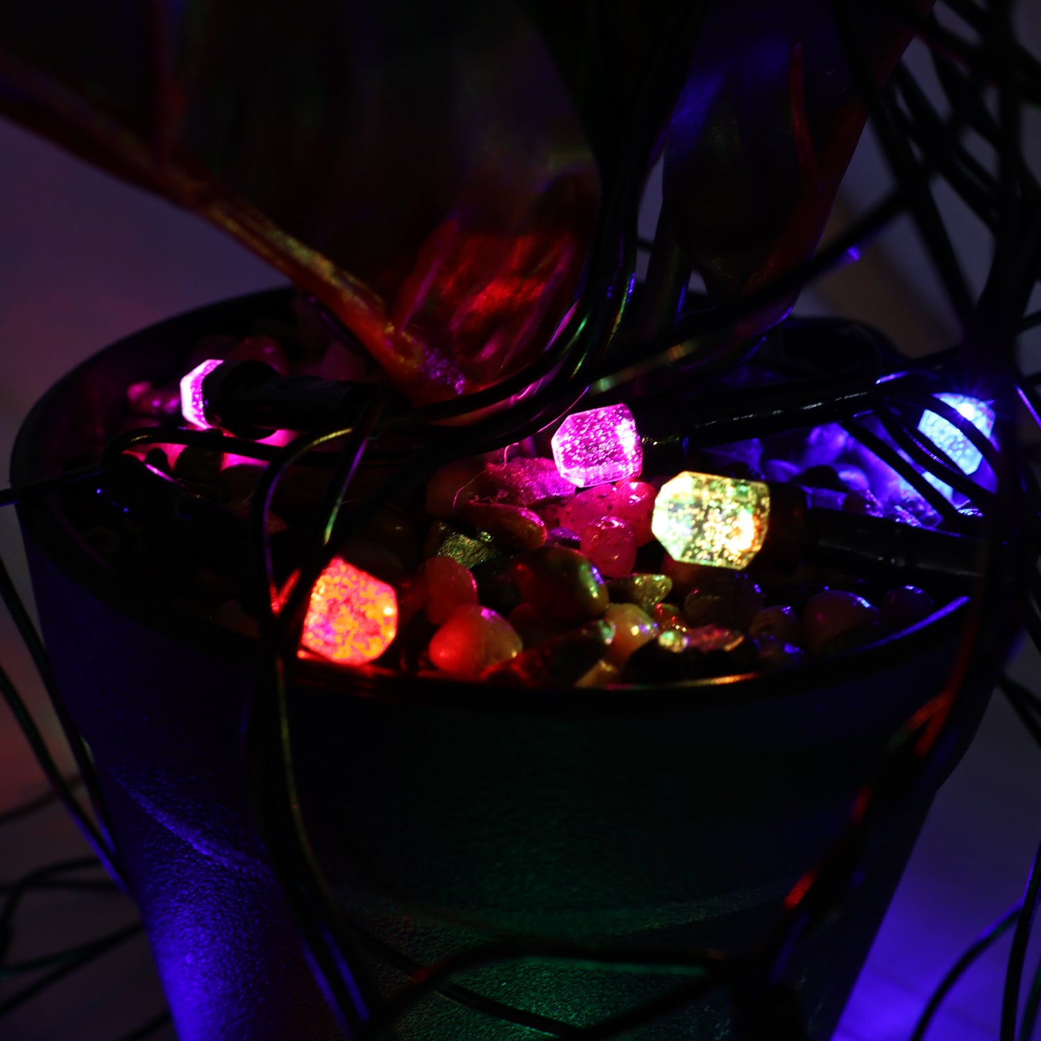 Wukusy 8-meter LED decorative string fairy lights for home decor, featuring warm glowing bulbs on a flexible wire.