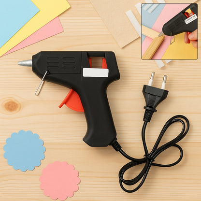Wukusy 20W hot melt glue gun for craft and home repairs, fast-heating adhesive applicator with ergonomic handle and glue stick nozzle