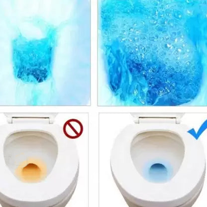 Wukusy Ocean Blue Toilet Cleaner Flush Tab, 100g, for home improvement, showing the blue tablet in packaging.