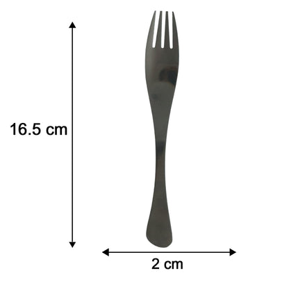 Wukusy 4-in-1 portable cutlery set with steel spoon, fork, and chopsticks in a compact pouch, ideal for travel and outdoor use.