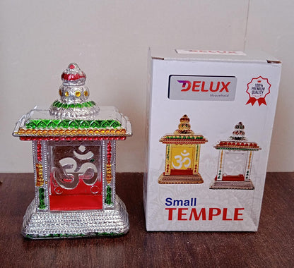 Wukusy adhesive small Om temple for car dashboard, decorative home improvement accessory with Om symbol design.
