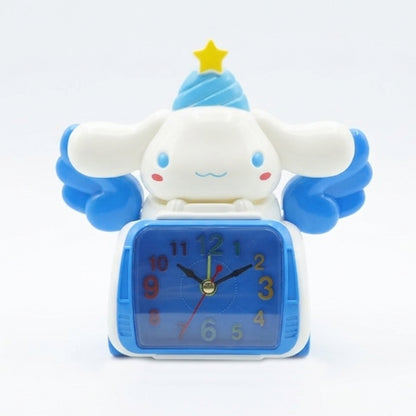 Cute cartoon bunny angel car-style table alarm clock by Wukusy, featuring a charming bunny angel design with digital display.