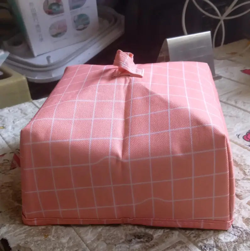 Foldable Ekom food cover for hot dishes, anti-dust, anti-fly, heat preservation, 20x20 cm kitchen lid for insulation and picnic.