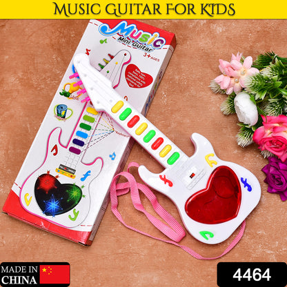 Wukusy mini guitar toy with lights, battery operated, designed for kids aged 3+ for musical play and entertainment