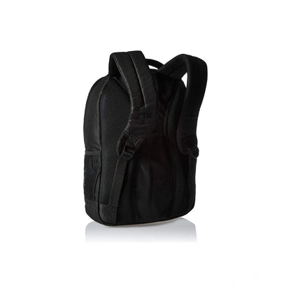 Wukusy 15.6-inch office laptop bag with padded compartments, black nylon exterior, and adjustable shoulder strap.