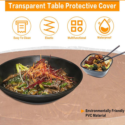 Set of 10 medium elastic table cover bags from Wukusy, 1.4 meters, protective home and kitchen table protector bags.