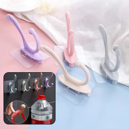 Wukusy 4687 self-adhesive plastic wall hook for home improvement, showing the hook attached to a wall surface.