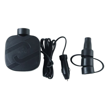 Wukusy portable electric air pump inflator set with car charging adapter, compact device for inflating tires and inflatables.