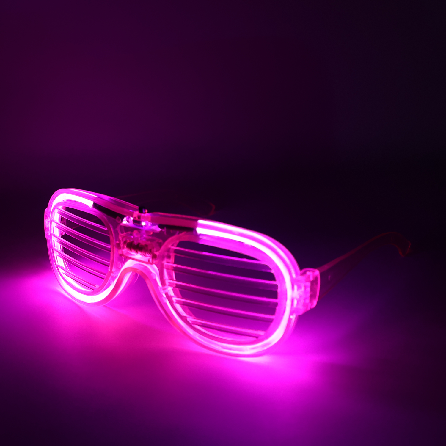 Light-up LED party glasses from Wukusy, perfect for night events, featuring colorful illuminated frames and playful design.