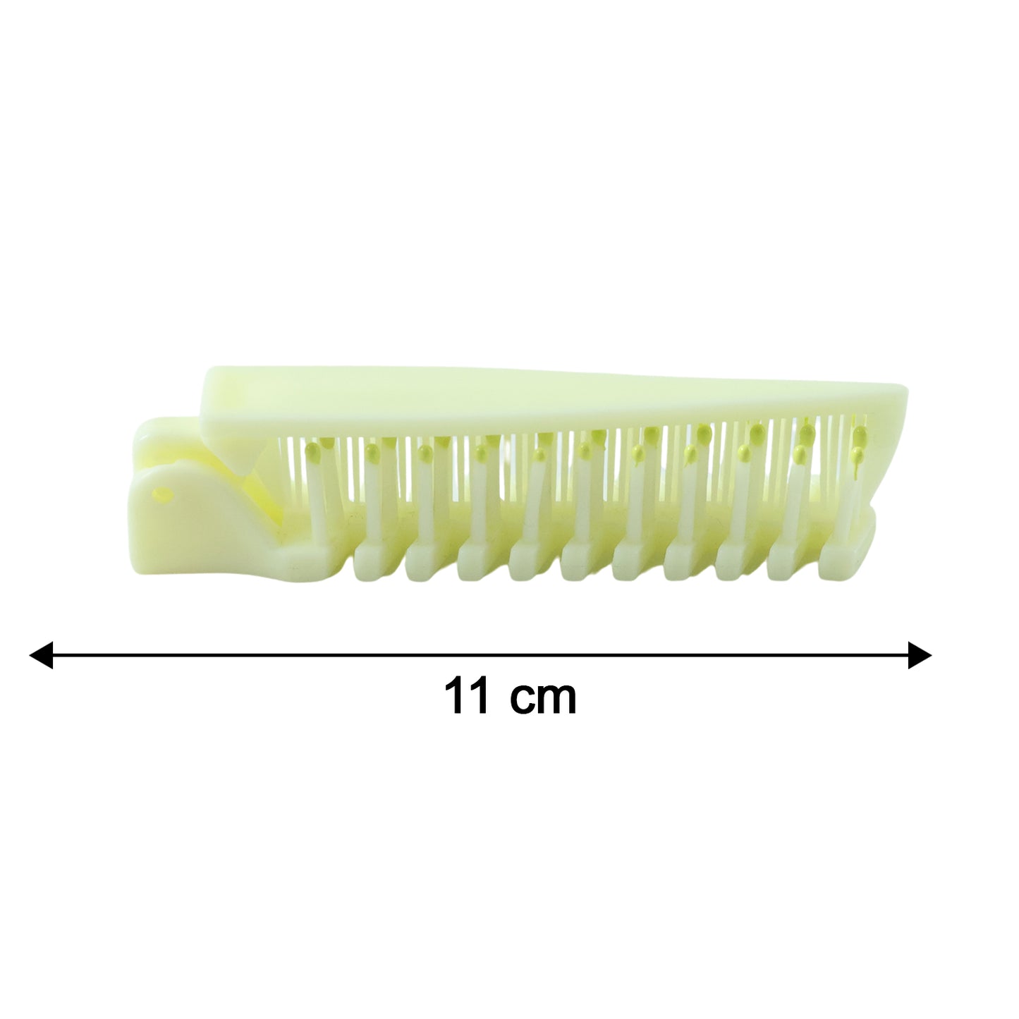 Wukusy 2-in-1 foldable hair comb with brush, compact and portable for easy hair styling and detangling.