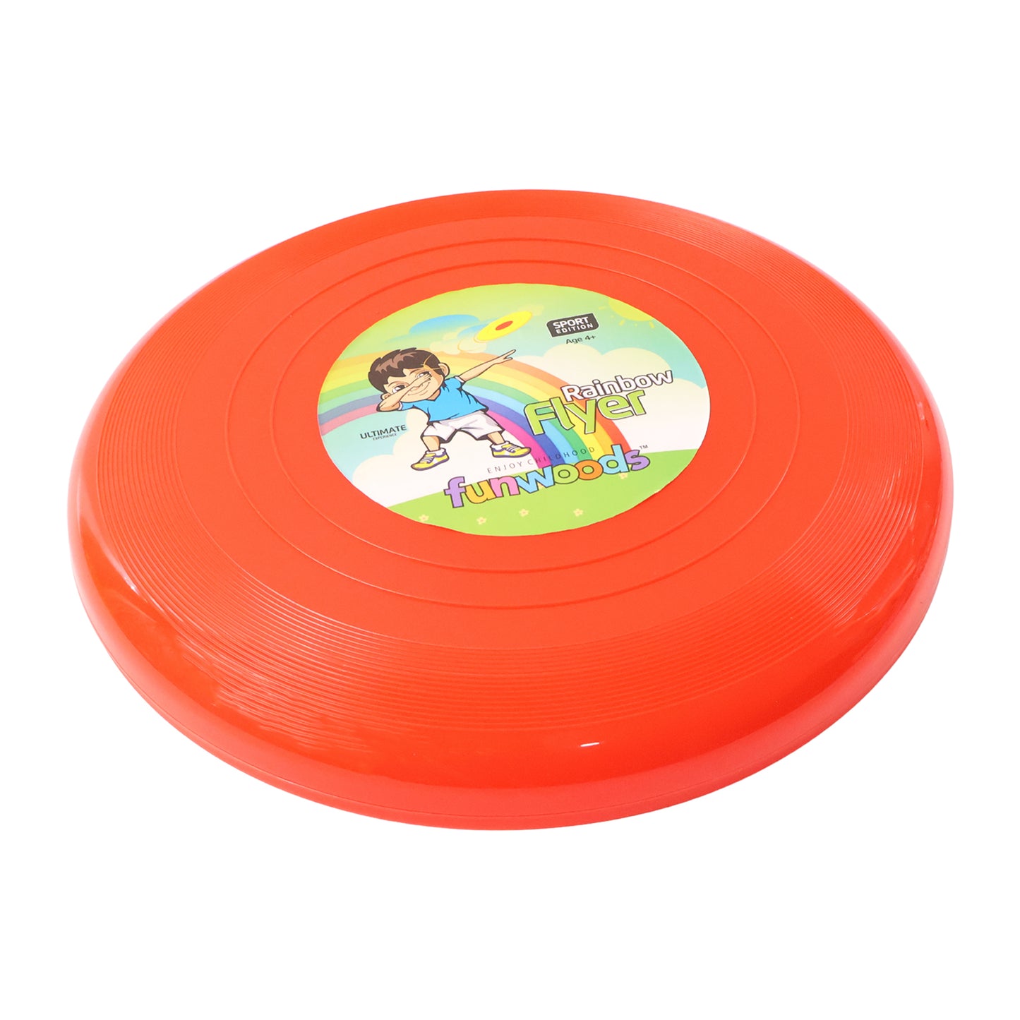 Wukusy Funwoods outdoor flying disc toy for kids, durable plastic disc perfect for throwing and catching games in the open air