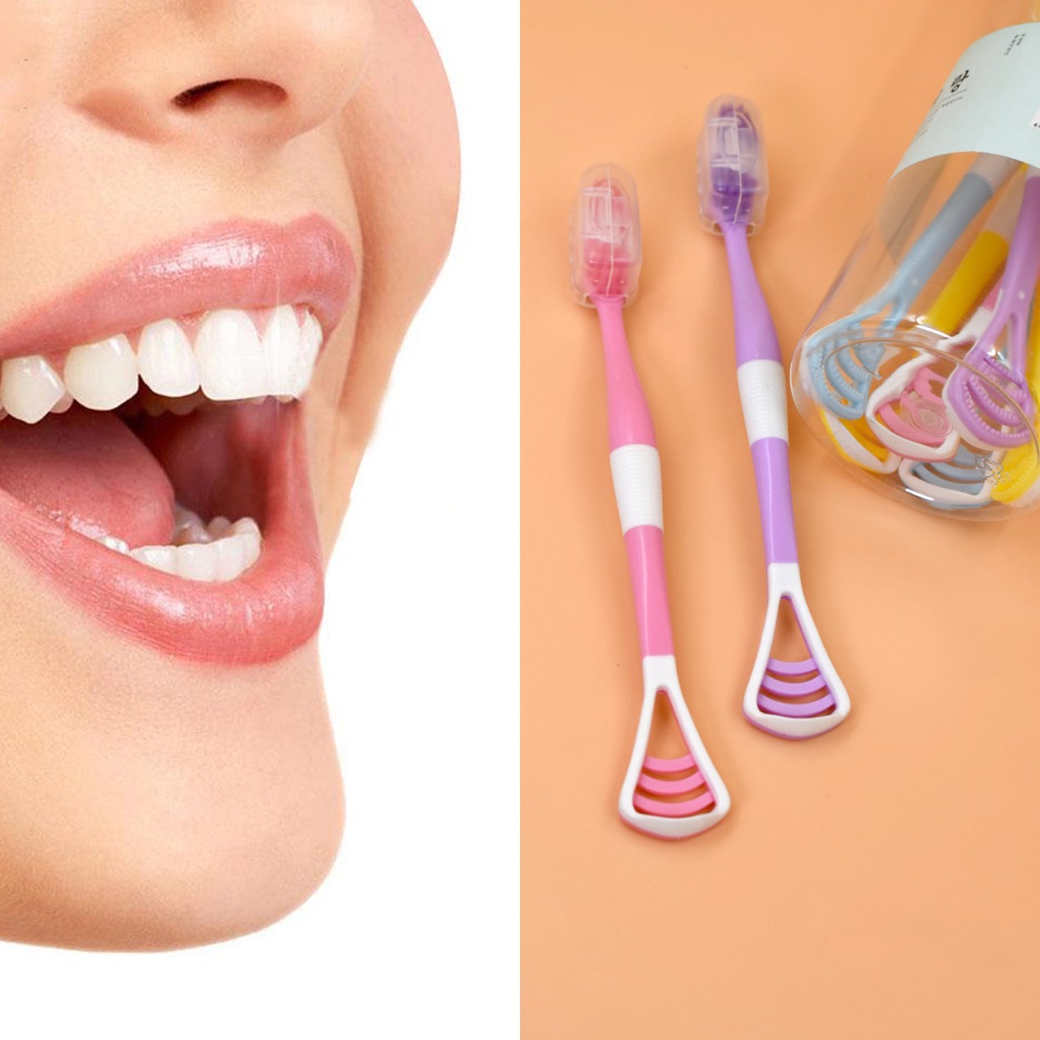 Wukusy 8-piece 2-in-1 toothbrush case for bathroom storage, holding toothbrushes and toothpastes for family members.