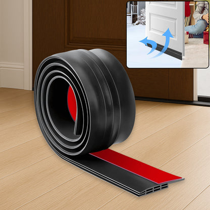 Wukusy 1-meter self-adhesive silicone door bottom seal strip for office doors, flexible and easy to install.