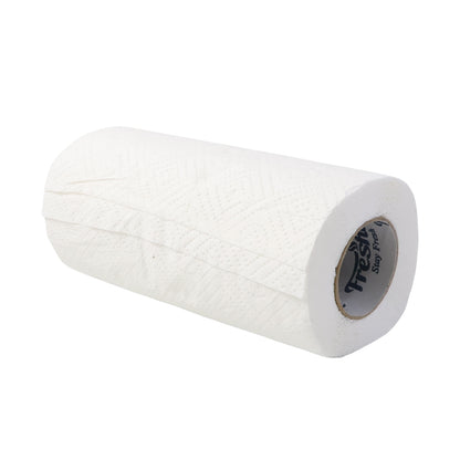 Wukusy Freshee Kitchen Paper Towel Roll with 60 sheets, 21.5 x 22 cm, showing absorbent paper towels for kitchen use