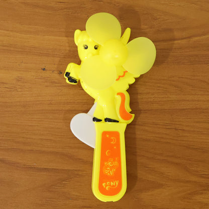 Wukusy mini portable cartoon fan toy in mixed colors, handheld design with fun cartoon character for kids and fans.