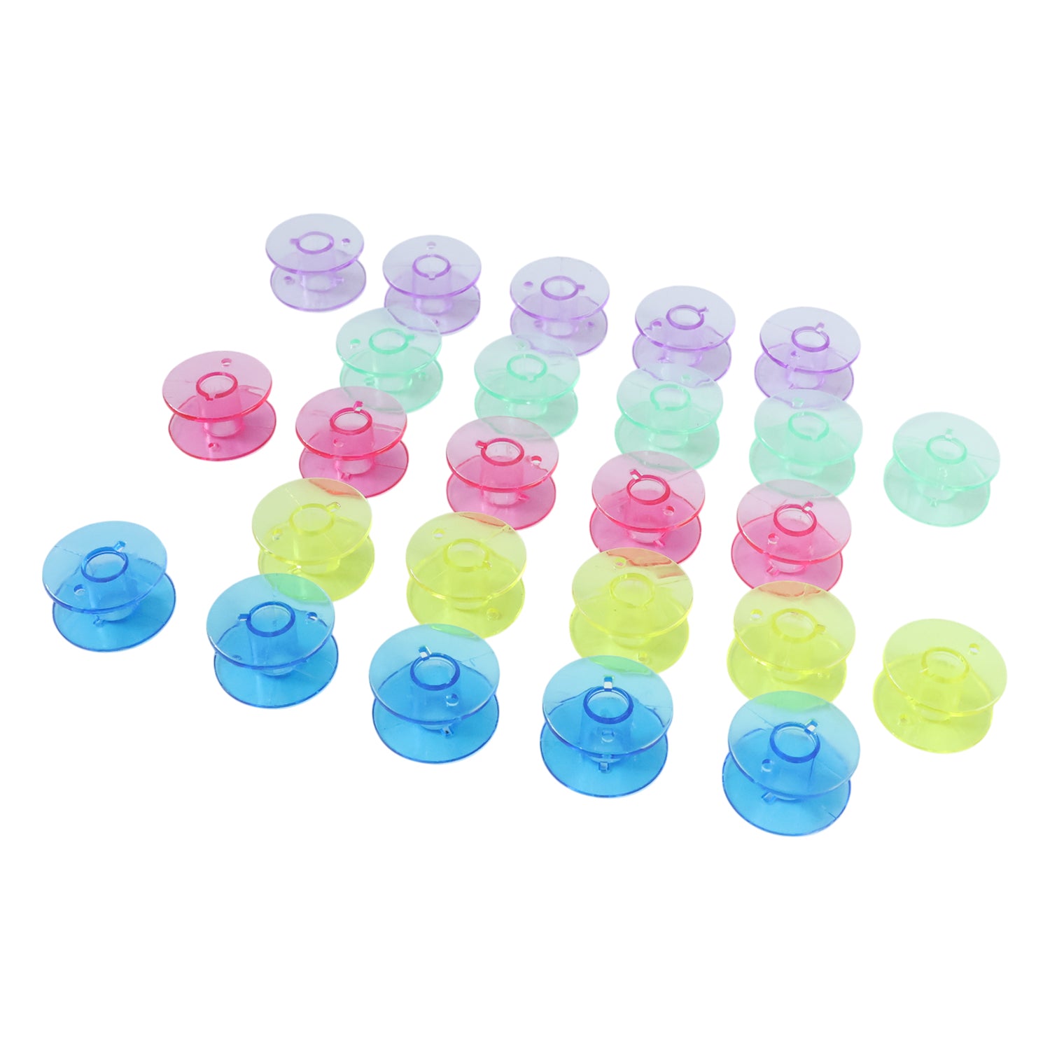 Wukusy Doris Roller Sewing Machine Bobbin Set with 25 metal bobbins for sewing machine spools and thread management