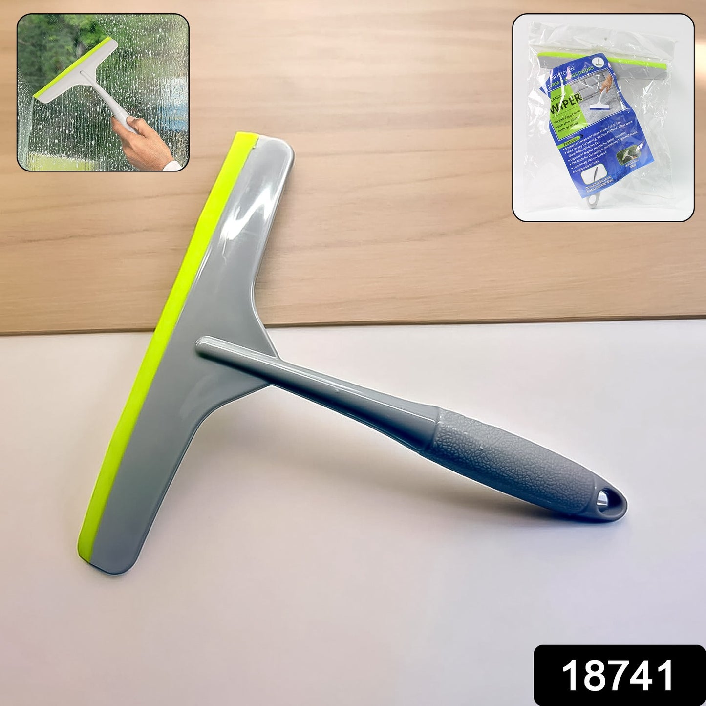 Grey plastic kitchen wiper from Wukusy, a versatile kitchen tool for cleaning and wiping surfaces effectively.