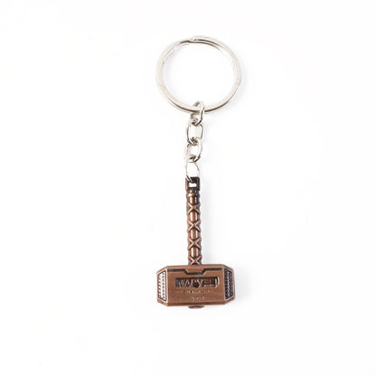 Wukusy metal hammer-shaped keychain accessory with a silver finish, designed for keys and bags.