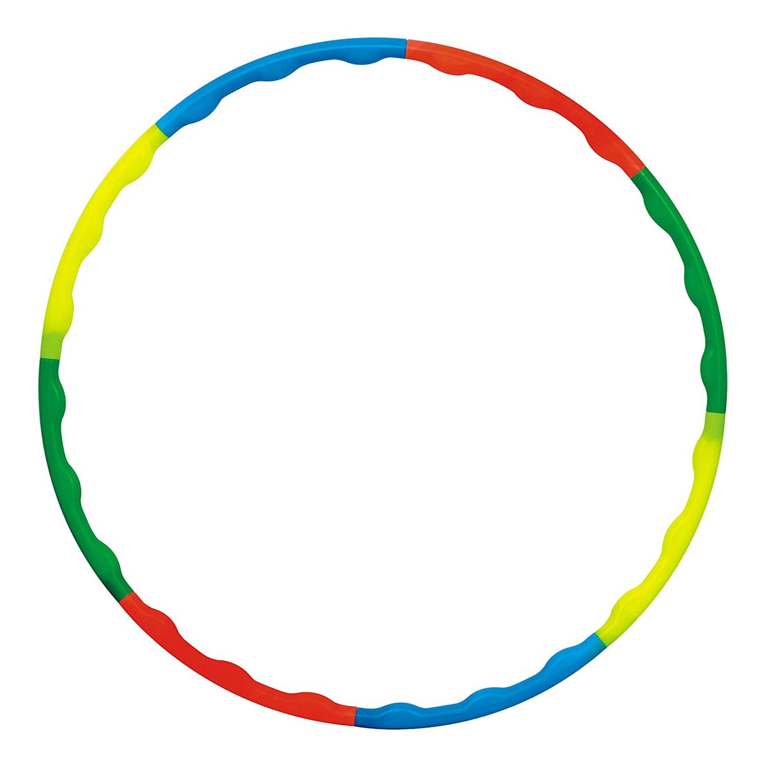 Wukusy 8018 Hoops Hula interlocking exercise ring, toy fitness ring for boys, girls, and adults, shown in a colorful, open design.