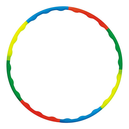 Wukusy 8018 Hoops Hula interlocking exercise ring, toy fitness ring for boys, girls, and adults, shown in a colorful, open design.