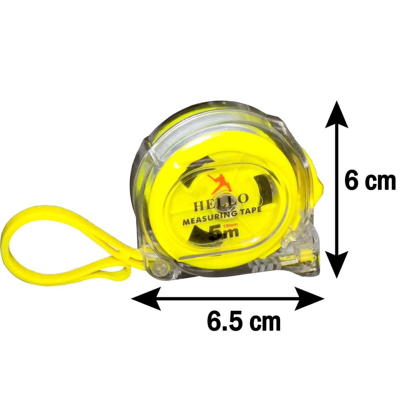 Wukusy 1685 Professional Measuring Tape, 5 Meter length, with black and yellow casing and clear measurement markings.